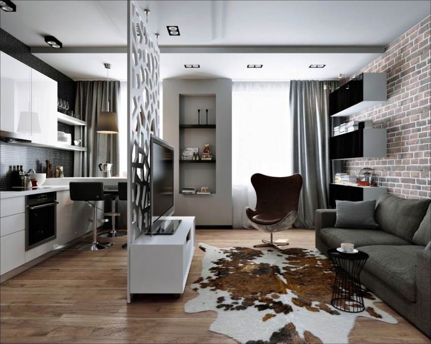 Дизайн квартиры студии 30 кв м и меньше: примеры с фото