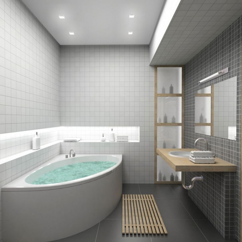 Угловая ванная — размеры, особенности ухода и популярные варианты оформления (140 фото-идей)