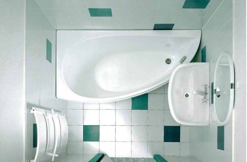 Угловая ванная комната дизайн
